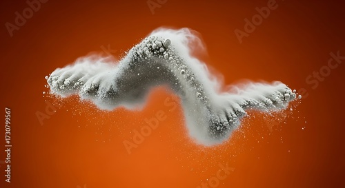 Abstract White Particle Wave