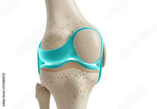 Anatomical illustration of a human knee joint