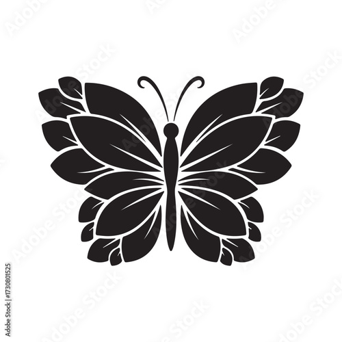 Black butterfly silhouettes, Outline butterflies romantic tattoo, tropical insects stencil, Elegant wild flying moth of various shapes, Set of butterflies, fireflies and butterflies icons isolated on 