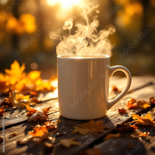 A banner design printed on a limited edition ceramic coffee mug