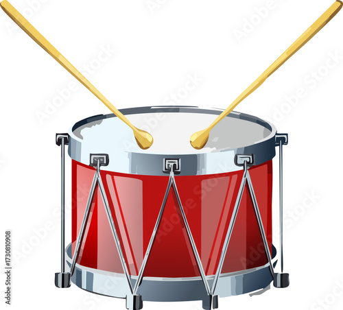 drum with drumsticks