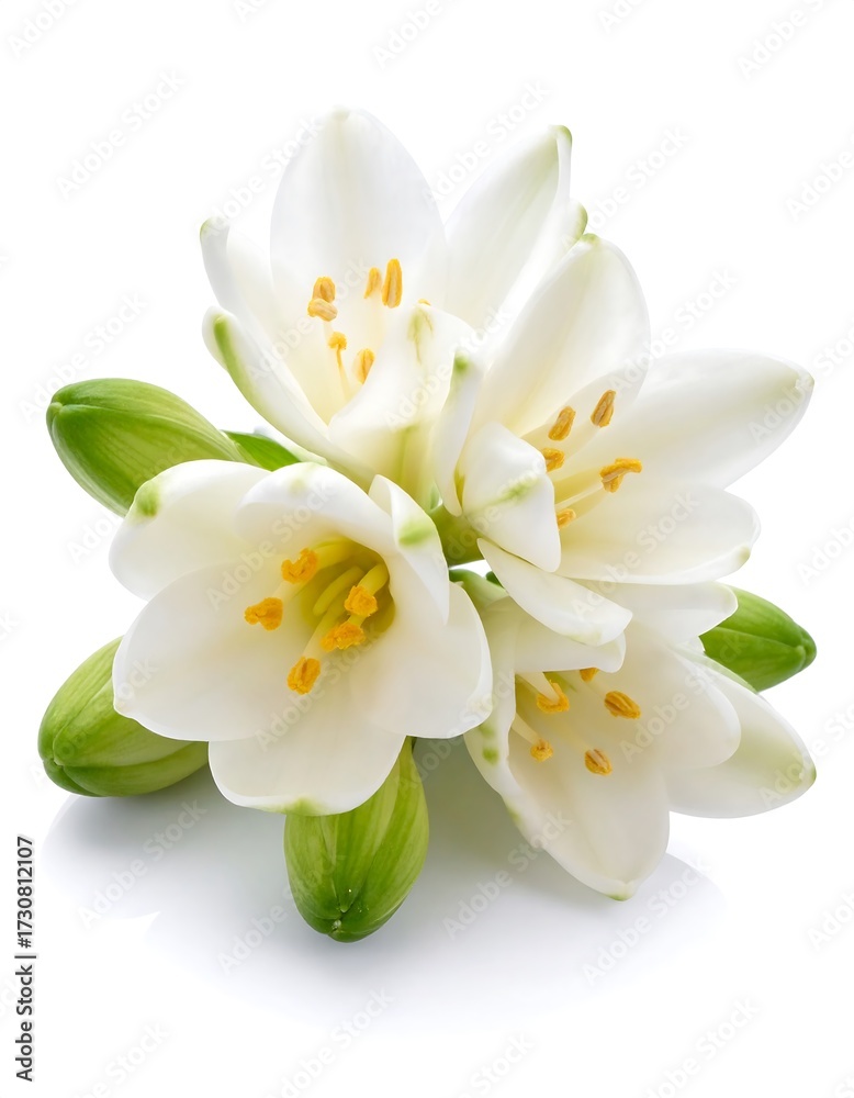 Obraz premium Close-up of a cluster of white flowers