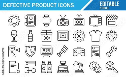 Audit & Compliance Icons — Editable Stroke Pack for QC, Testing, and Recall Forms
