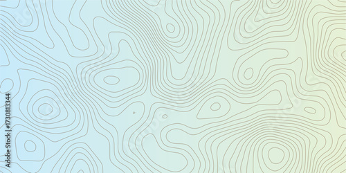 Abstract seamless pattern with blue swirling waves and geometric circle art design.