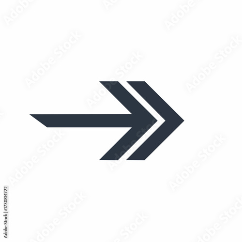 Free Download A simple, modern, and stylized arrow icon pointing towards the right direction. - GFXLoad