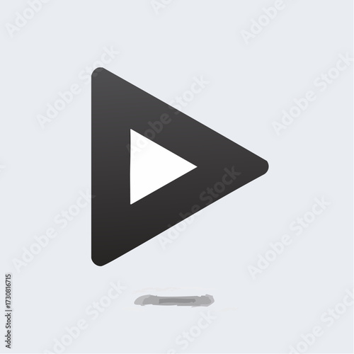 Free Download Minimalist play button design for media interface navigation and app development usage - GFXLoad