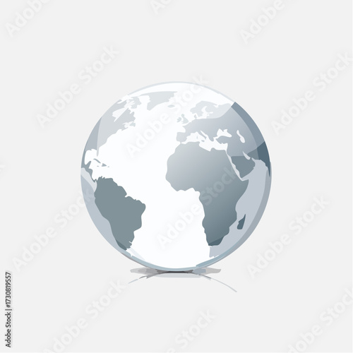 Illustration of a stylized globe focusing on the Americas for global awareness visualization