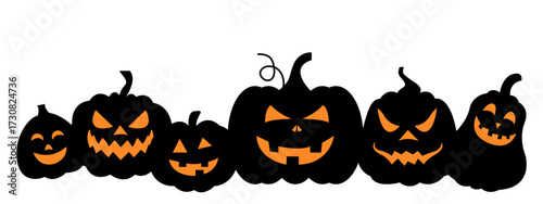 halloween pumpkin on white background.