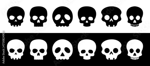 Skull vector pirate icon logo Halloween.