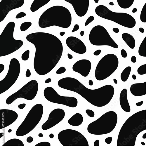 Monochrome organic shapes abstract pattern for background or surface design usage simple style