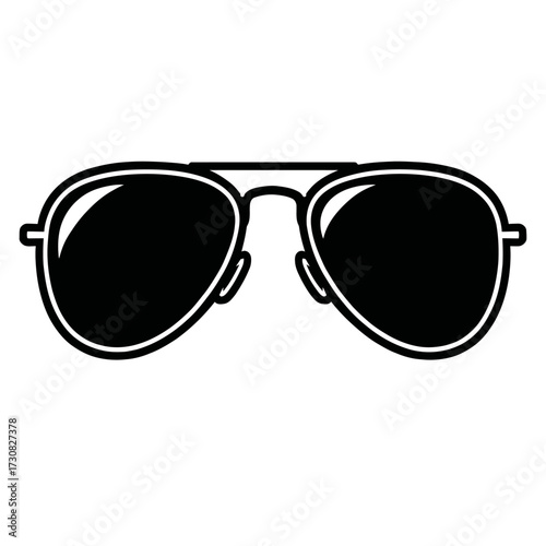 Classic Aviator Sunglasses Vector Icon - Timeless Fashion and Accessory