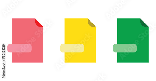 Vector isolated PDF file icon set. EPS 10.