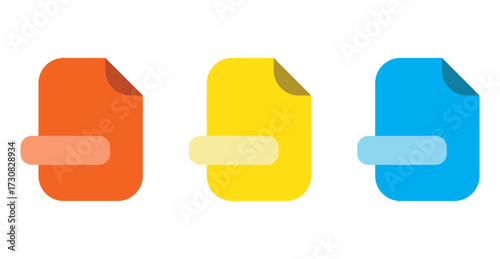 Vector isolated PDF file icon set. EPS 10.