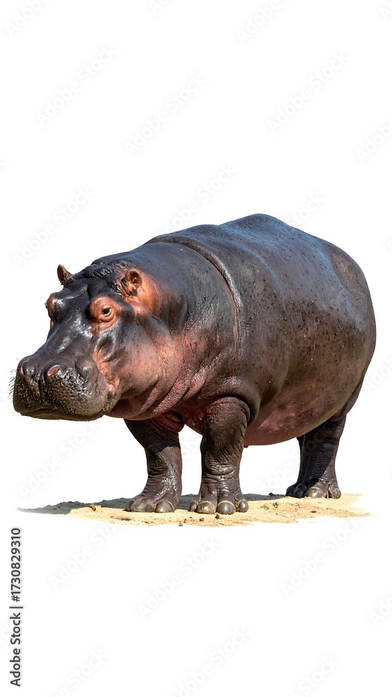 Obraz premium Hippopotamus on sand