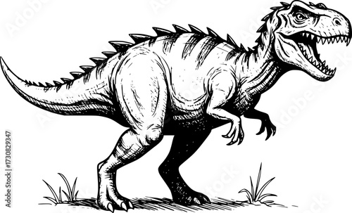 sketch dinosaur silhouette 
