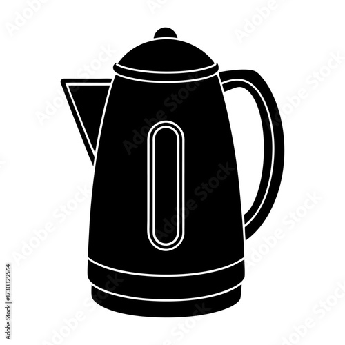 Electric Kettle Silhouette Vector Illustration