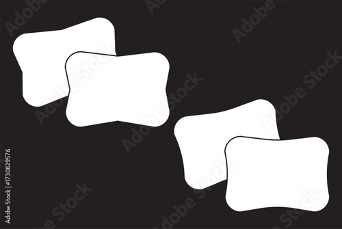 Minimalist line art icon of a pillow. EPS 10.