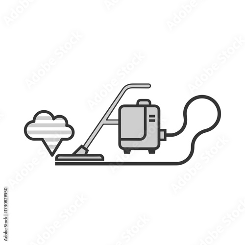Steam cleaner appliance illustration on transparent background