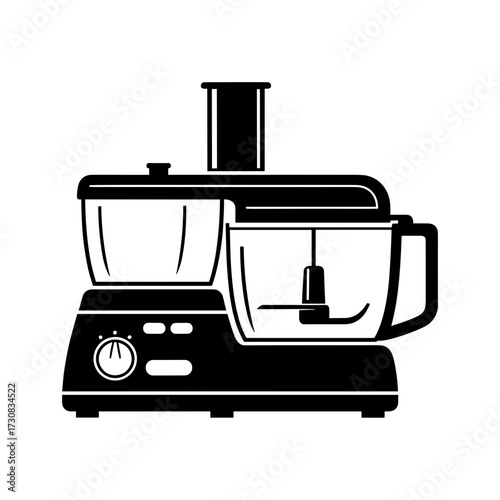 Food processor appliance illustration on transparent background