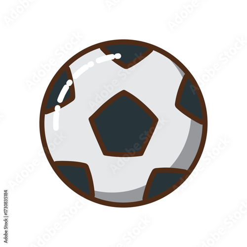 Vector illustration of a soccer ball in motion, perfect for sports and recreation themes