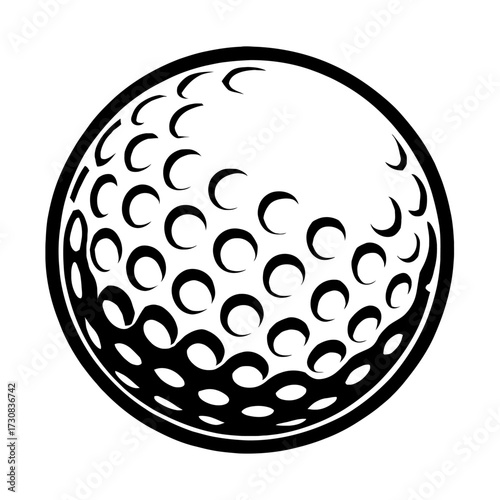 Classic Golf Ball Vector Illustration - Equipment for Sport and Recreation