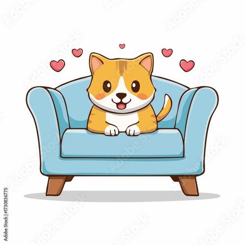 cat sitting on a SOFA