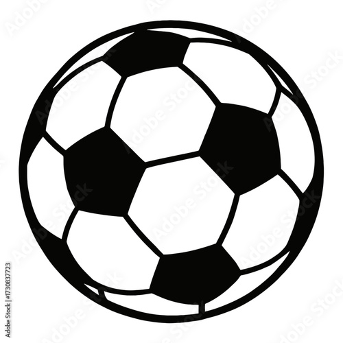 Classic Soccer Ball Vector Illustration for Sport and Game
