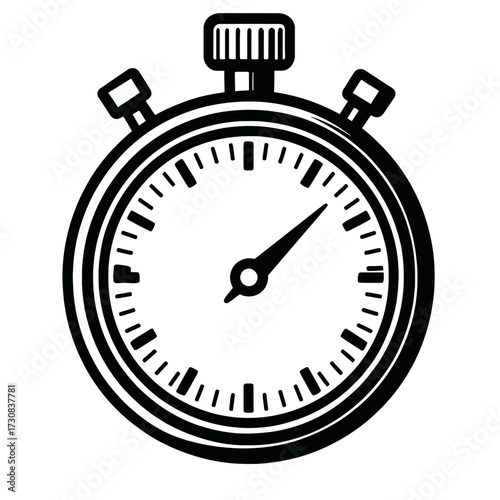 Classic Stopwatch Icon Vector