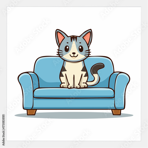 cat sitting on a SOFA
