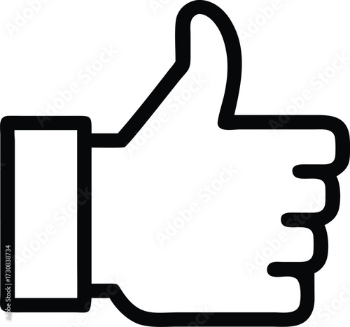 Vector art of thumbs up icon