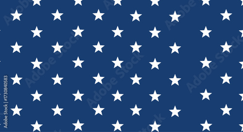 A repeating pattern of white stars on a blue background.