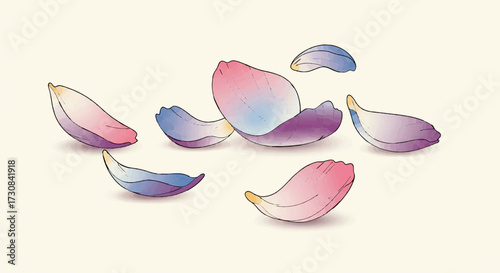 Delicate Floral Fragments on Handmade Tablecloth
