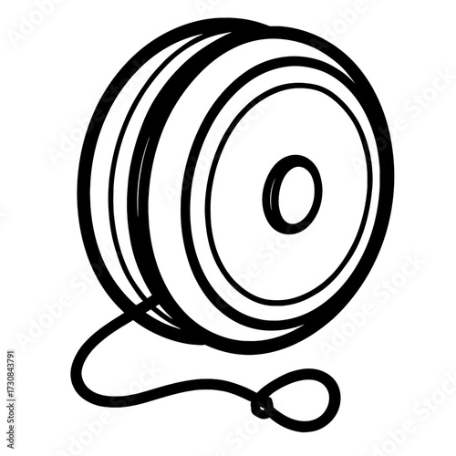 Classic Toy Yo-Yo Vector Illustration - Fun Hobbies and Leisure Symbol