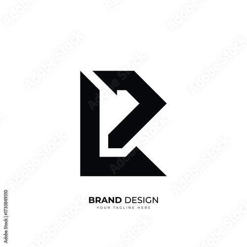 Letter Lp or Pl initial abstract monogram logo