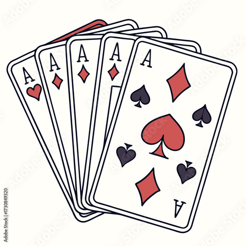 Vector Playing Card Suits – Full Deck Illustration on White