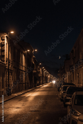 Fototapeta Naklejka Na Ścianę i Meble -  night city street of france
