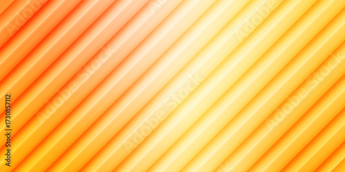 Abstract orange and yellow diagonal stripe background. 3D ridged texture with gradient lines. Modern sunny wallpaper for banner or presentation.