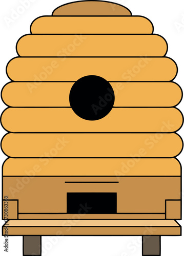 Apiary beehive apiary beekeeper honey farm natural honey production vector