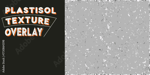 Distressed plastisol texture overlay graphic design element for grunge effects