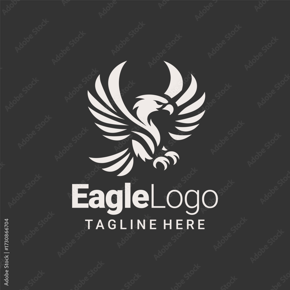 Fototapeta premium Elegant Eagle Outline Logo Design