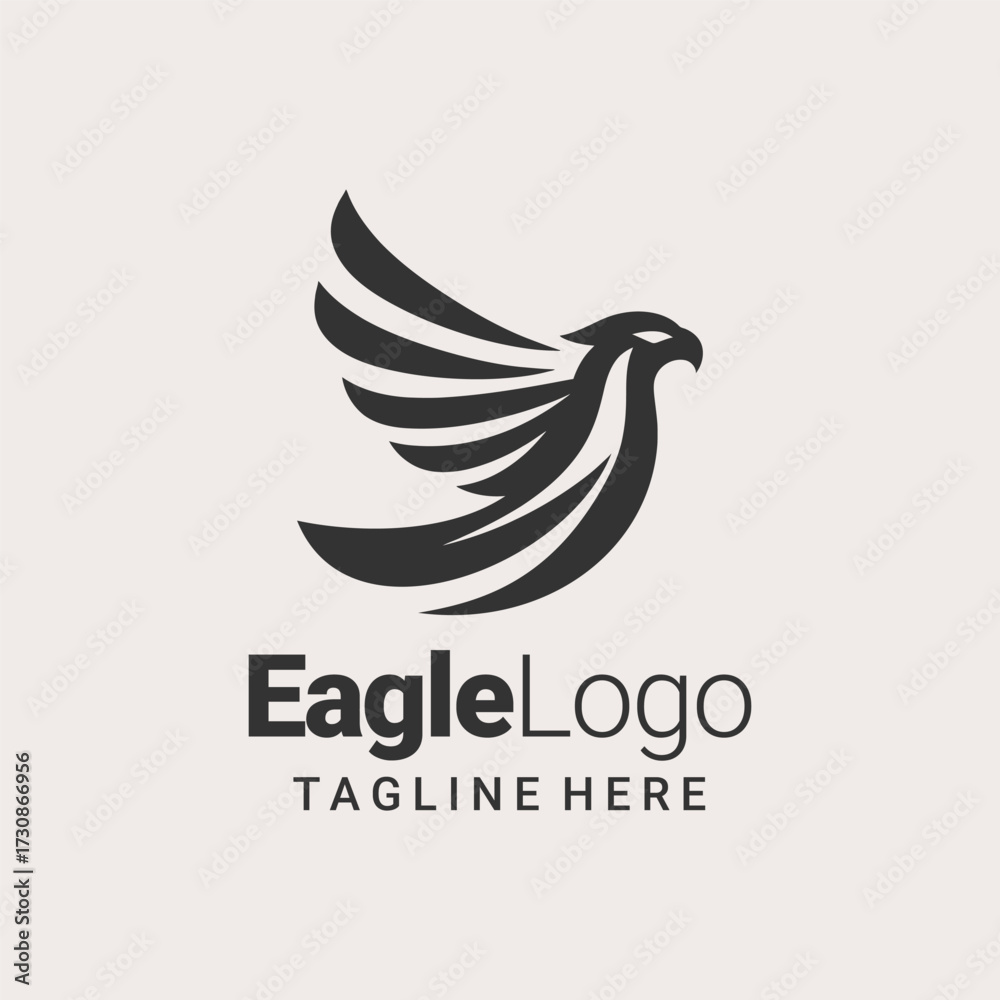 Obraz premium Classic Black White Eagle Artwork