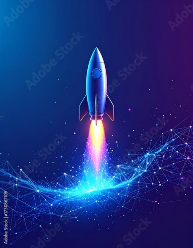 Rocket launch into digital network