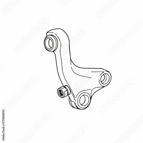 Mechanical linkage component with pivot points for precise movement