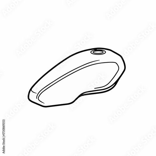 Sleek motorcycle fuel tank, a classic design for custom builds.