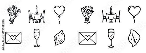 Romance Elements Icons