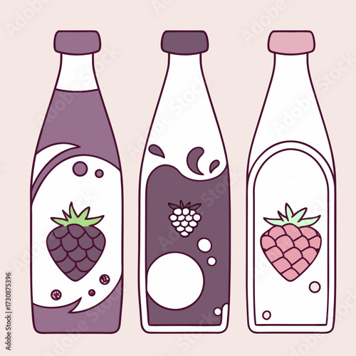 Healthy fruit smoothies, delicious and vibrant, bottled for freshness, a delightful choice for a refreshing and nutritious beverage option