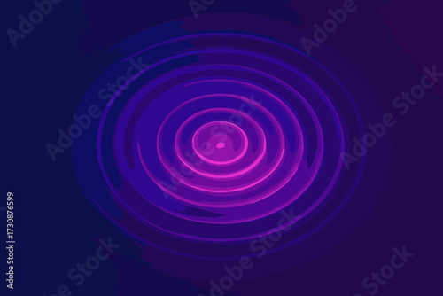 Vector ripples illustration indigo circles gradients violet soundwave blending ripple glowing pink
