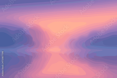 Dreamy above vector lake misty gradient surface mist reflective hovering illustration water