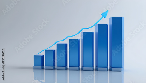 Dynamic 3D Blue Bar Chart, Line Graph Showing Business Growth and Success Free Download Dynamic 3D Blue Bar Chart, Line Graph Showing Business Growth and Success - GFXLoad