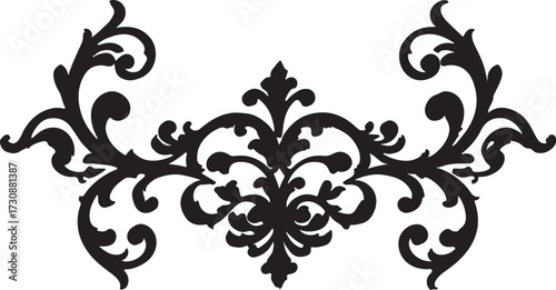 vintage floral corner ornaments. Elegant baroque frame decorations in black vector for invitations, borders, design, and décor art